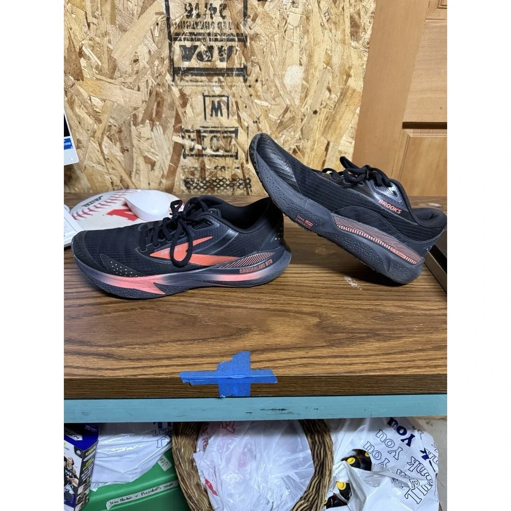 Brooks Adrenaline GTS 24 Weatherized Womens 9 Black Running Shoes DNA Loft
